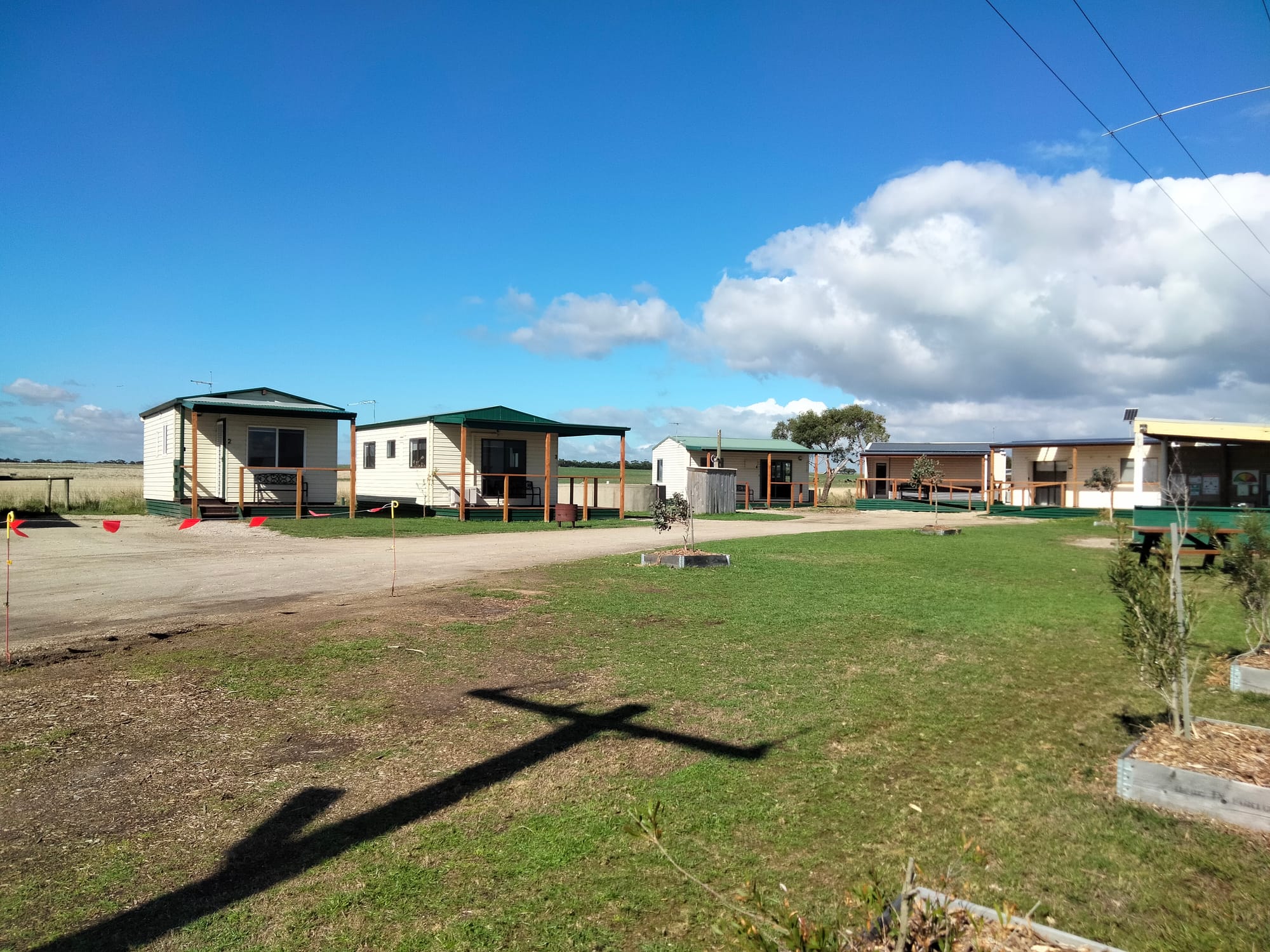 cabins and new decks and roofs