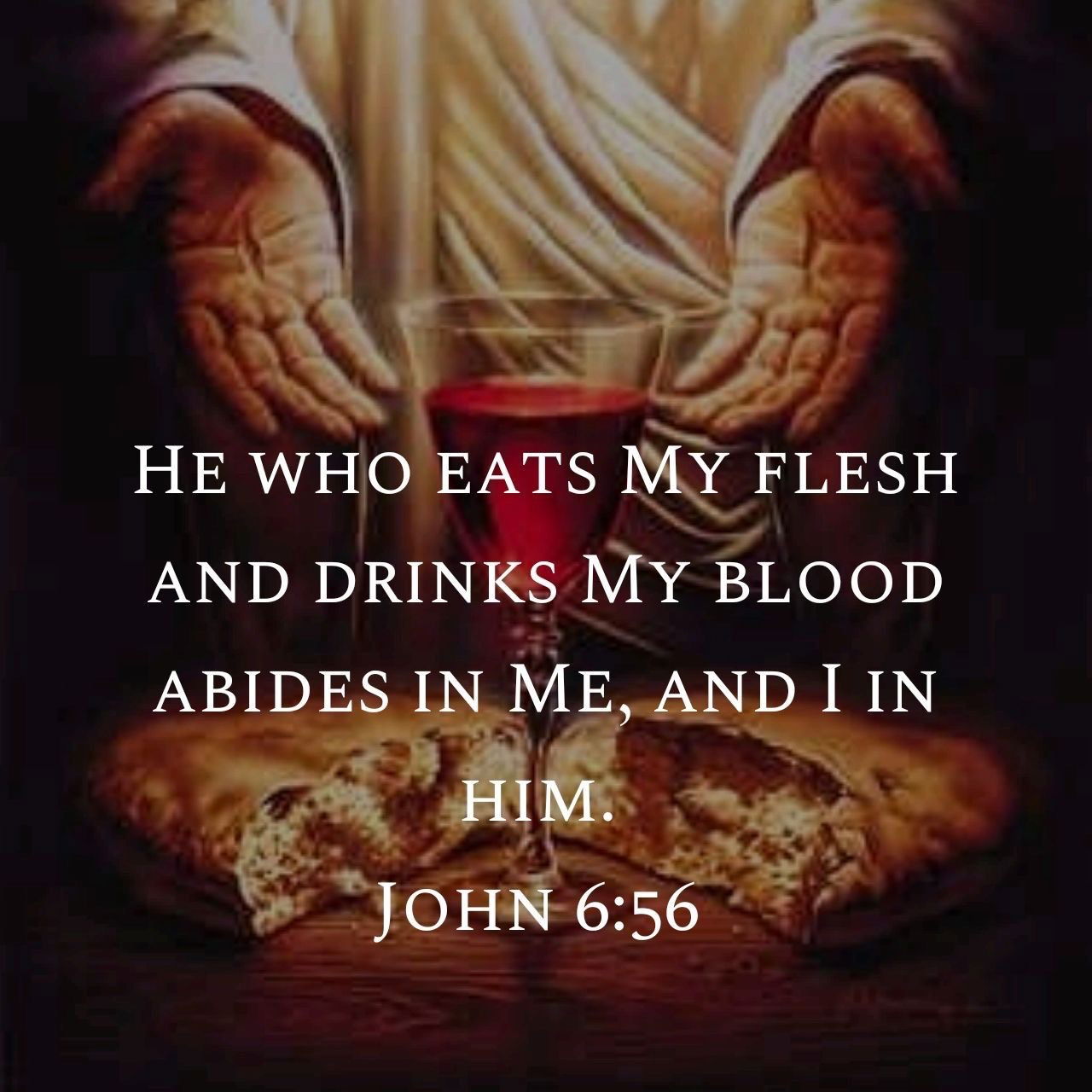 Eat Jesus' flesh and drink his blood - COME AND SEE THE GLORY IN JOHN