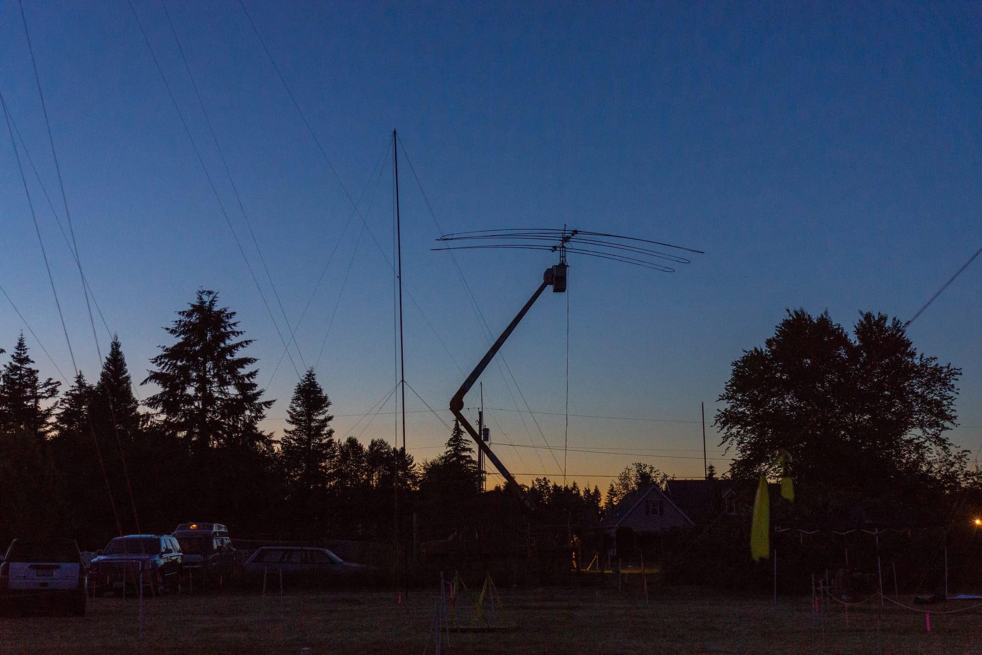 Field Day antenna at dusk