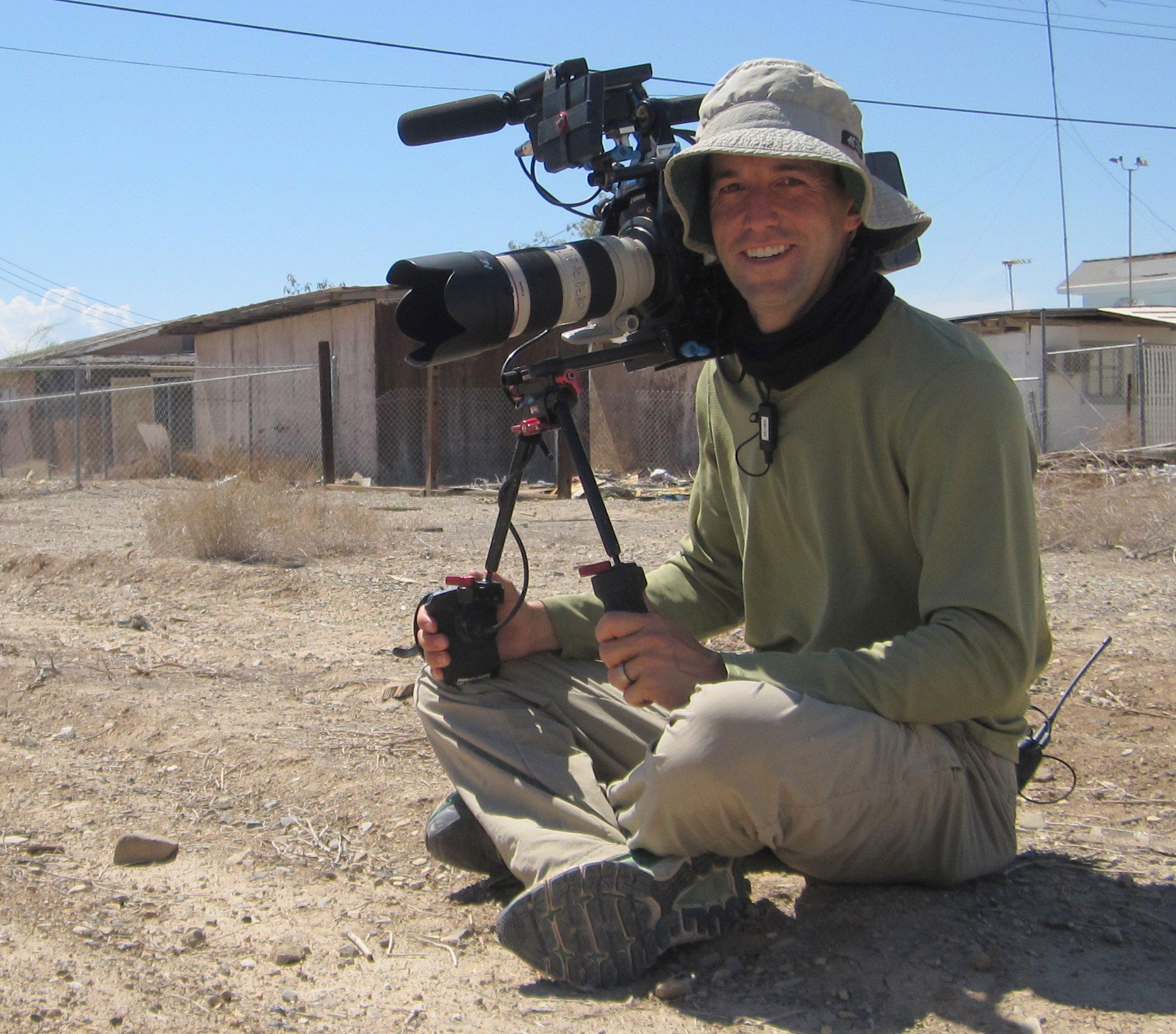 Shooting in Bombay Beach at the Salton Sea in California.