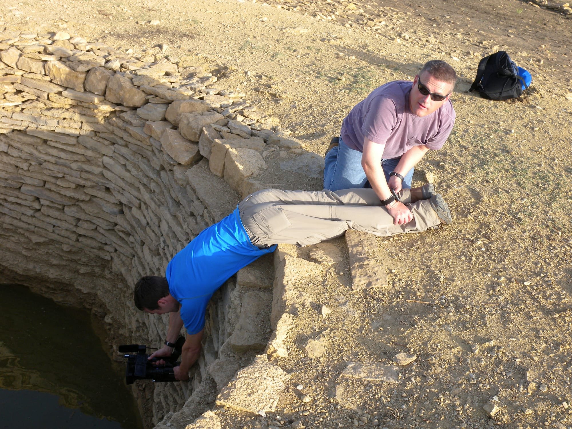 Shooting in a water well in Ethiopia for Water.org.