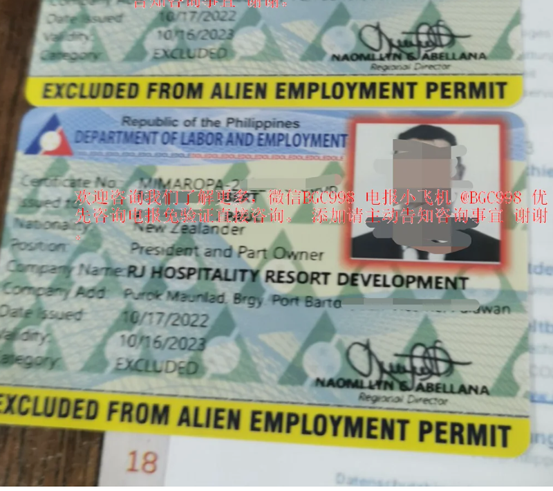 菲律宾非商业9G工作签证9G PRE-ARRANGED EMPLOYEE NON-COMMERCIAL VISA
