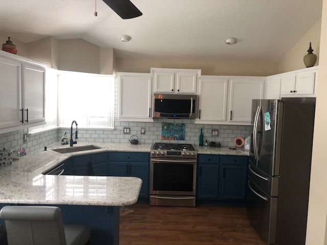 newly painted cabinets