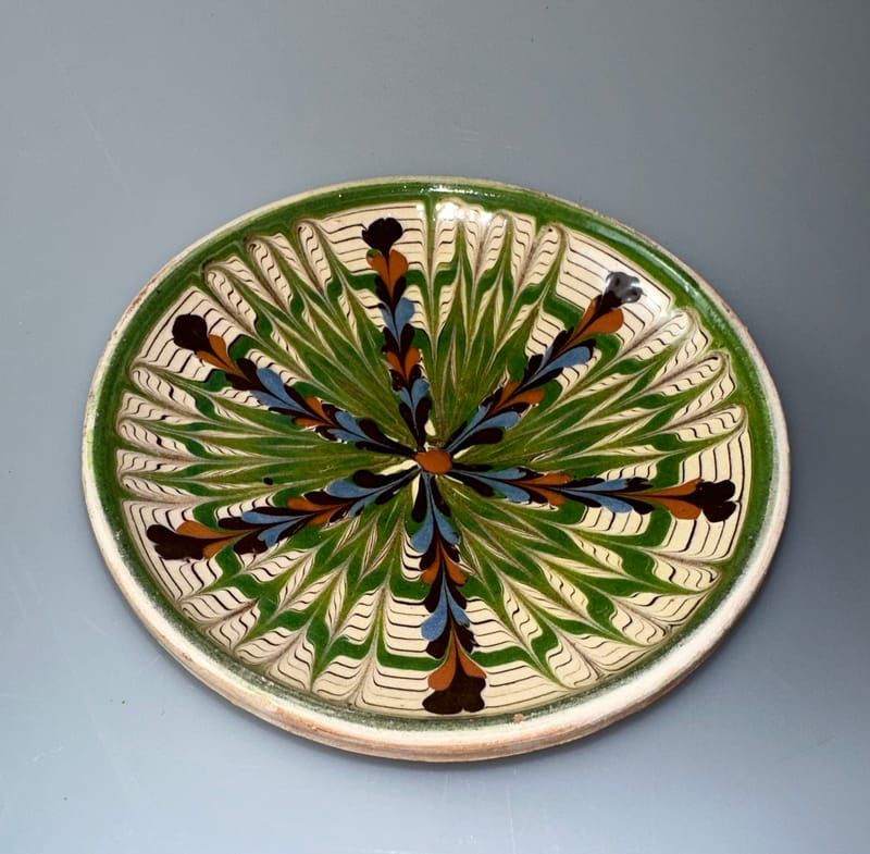 Horezu Ceramics Authentic Romanian Horezu Pottery Plate Set