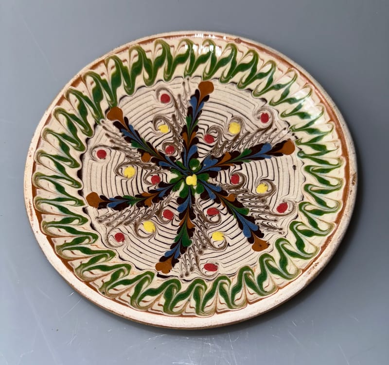 Horezu Ceramics Authentic Romanian Horezu Pottery Plate Set