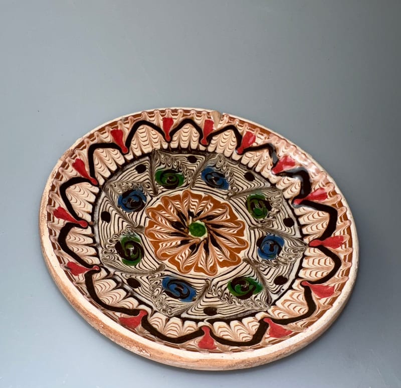 Horezu Ceramics Authentic Romanian Horezu Pottery Plate Set
