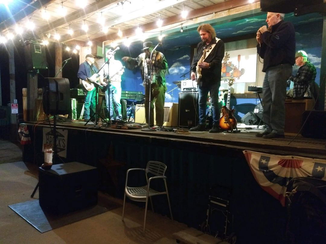 Jeff Bradley sitting in the Gator & the All-Stars