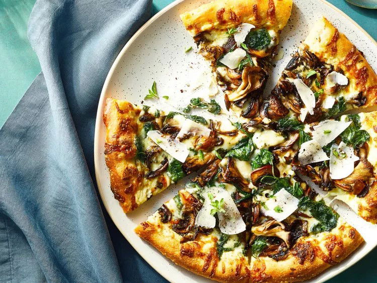 Mushroom-Thyme White Pizza