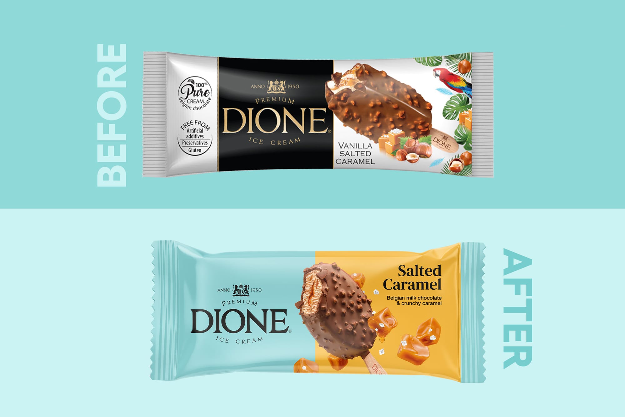 DIONE Ice Cream Rebrand - Beatrice Baronaite Lau