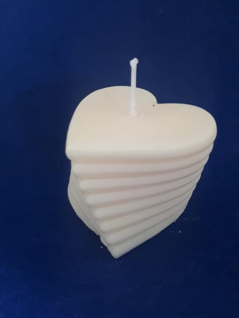 Bougie Coeur Blanc - b.b bougies