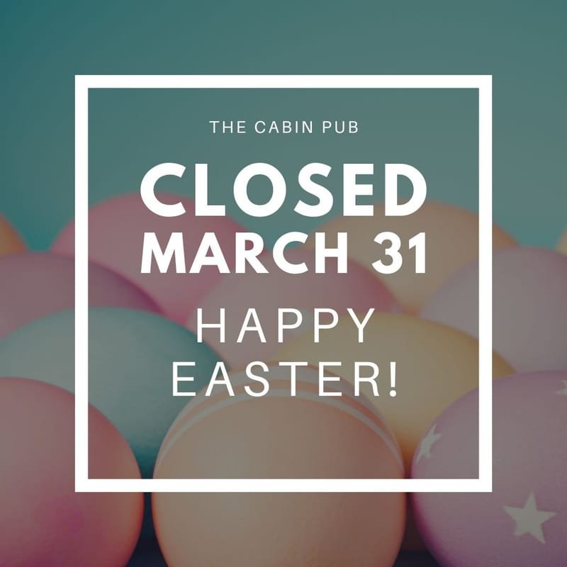 CLOSED! Happy Easter!