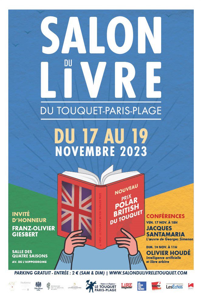 Rendez vous du 17 au 19 novembre au salon du livre du Touquet Paris-Plage.