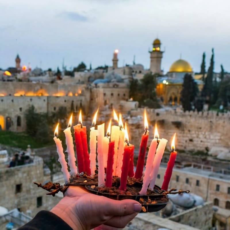 Пасхальный Иерусалим- праздник схождения Благодатного Огня .