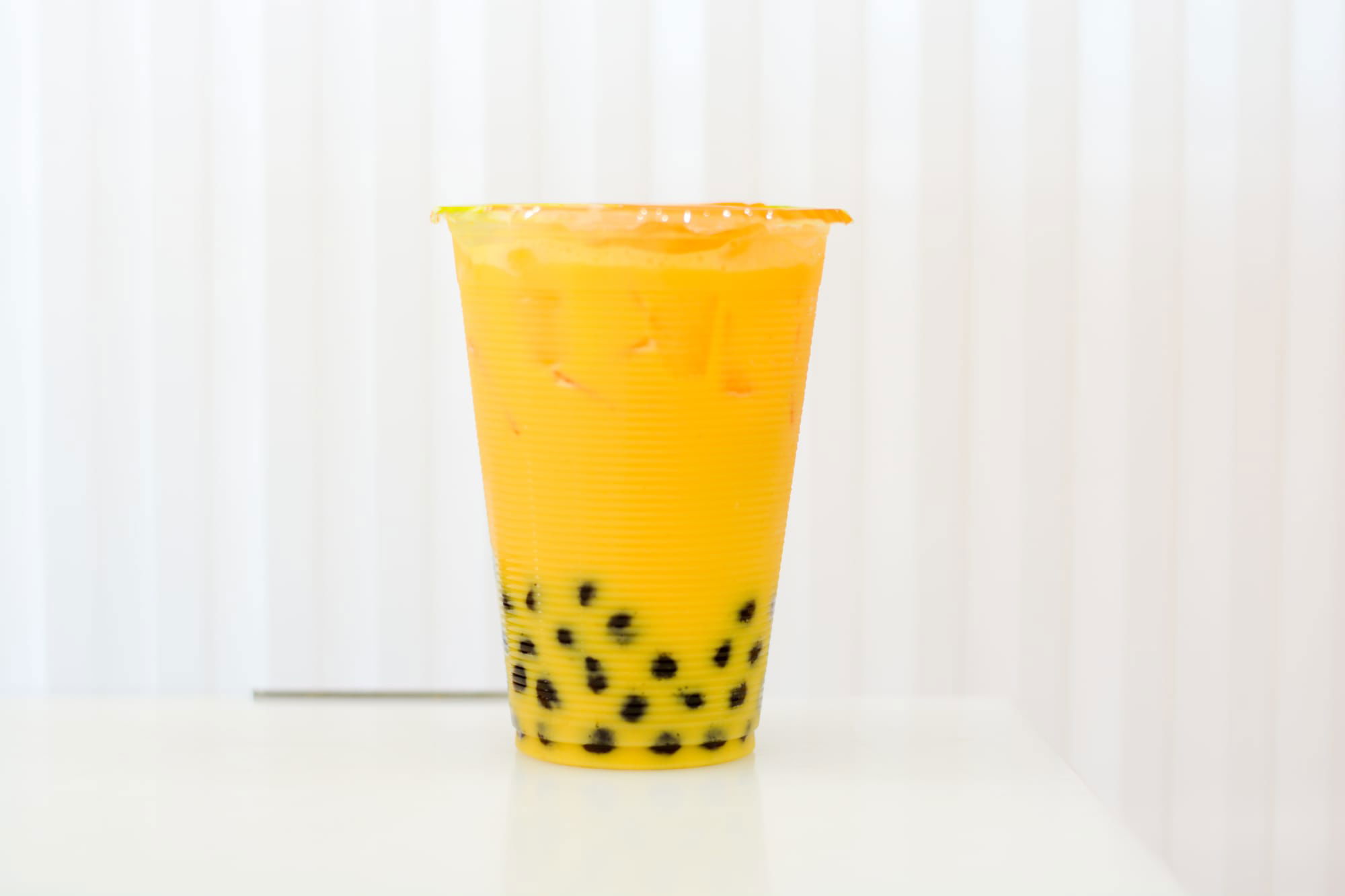 Mango boba drink