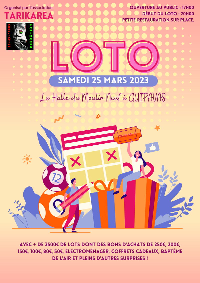 Grand LOTO de l'Association Tarikaréa