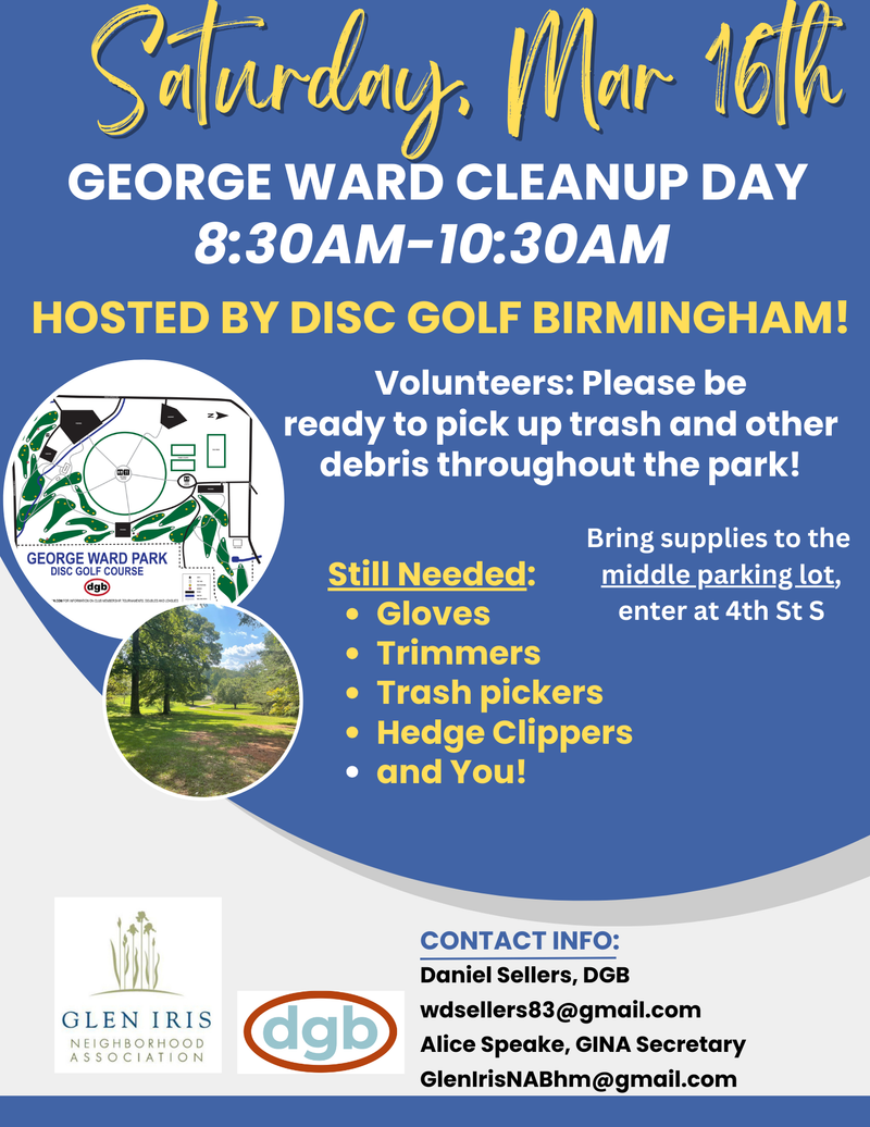 Ward Park cleanup Glen Iris Neighborhood Association