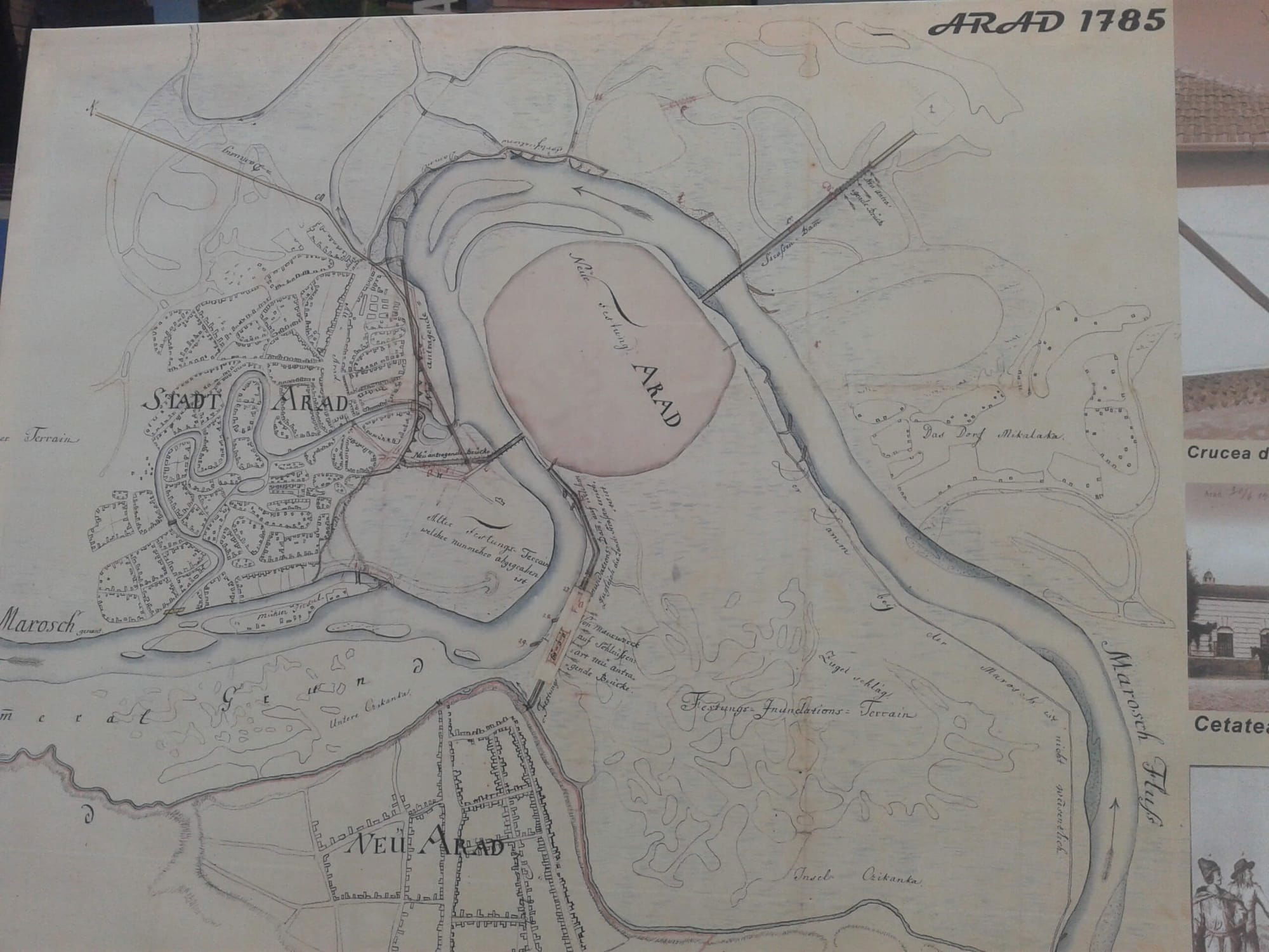 Harta Aradului la 1785