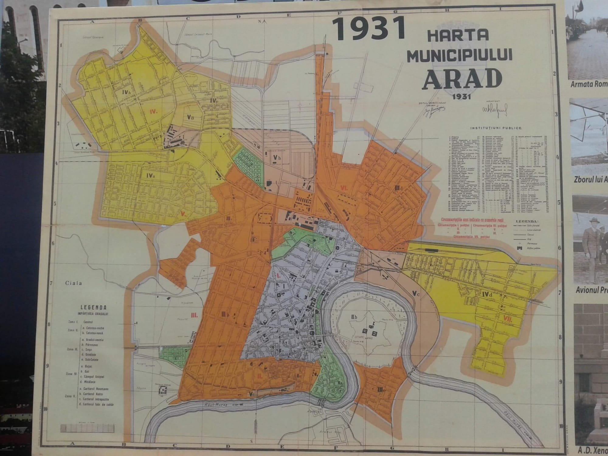 Harta Aradului la 1931