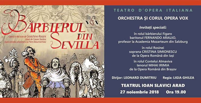 OPERA BĂRBIERUL DIN SEVILLA PE SCENA ARĂDEANĂ