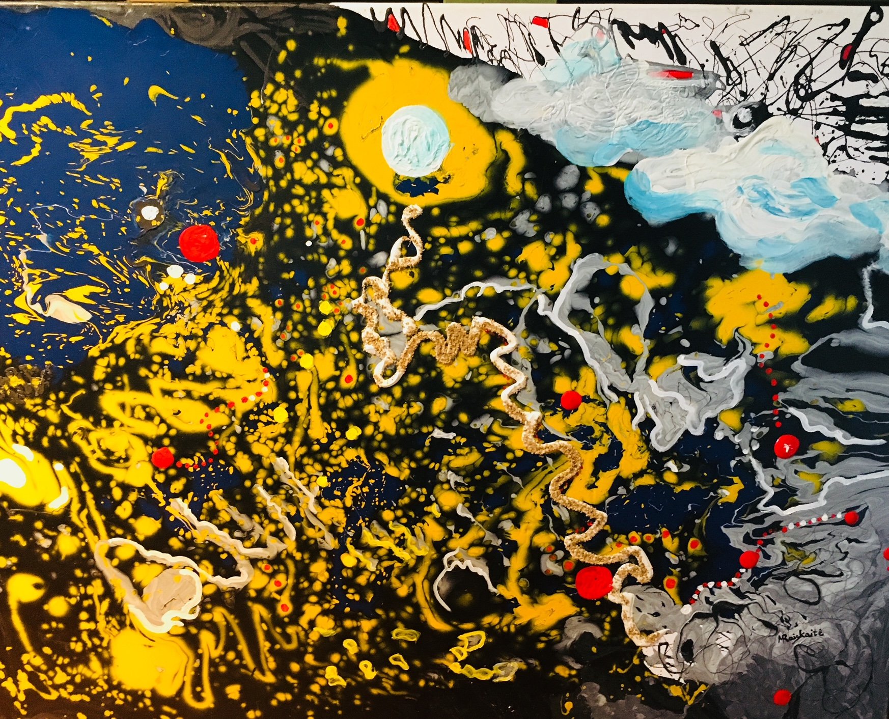 “Space “ mixed technique on canvas , 80x60cm.