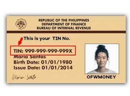 菲律宾申请TIN卡（TAX IDENTIFICATION NUMBER, 税务身份号码卡