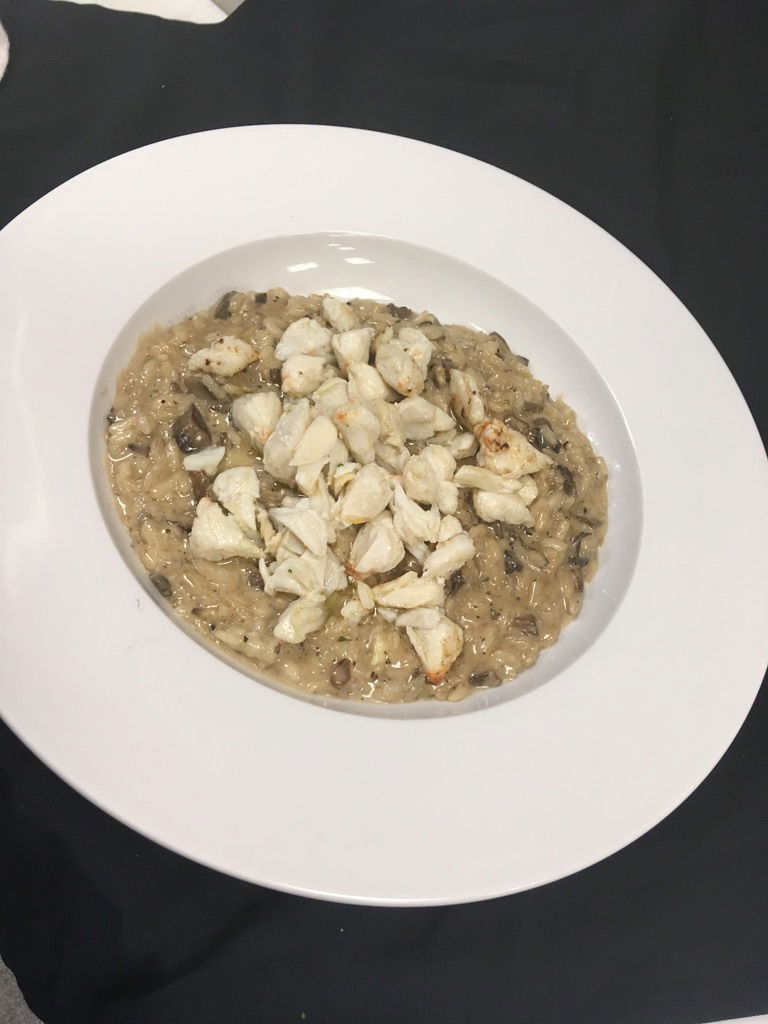 Creamy mushroom & herb risotto w/lump crab (gf)