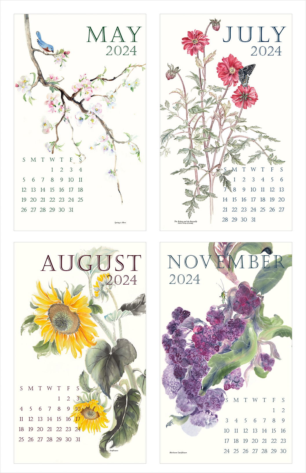 2024 Calendar, Four Pages