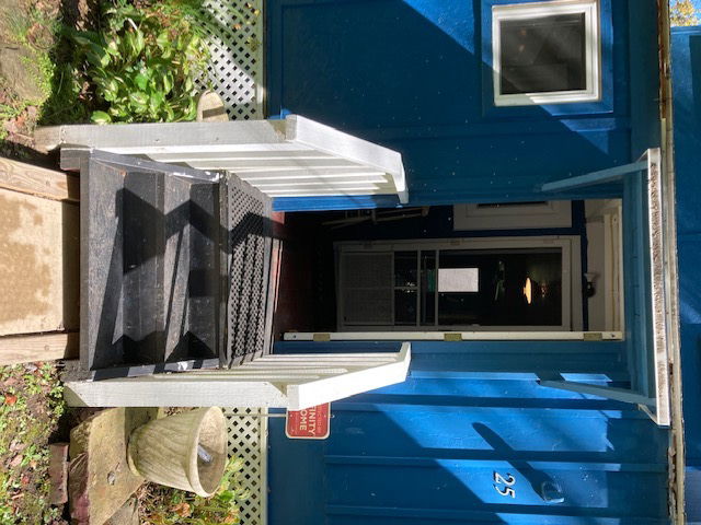 Back door and storage room
