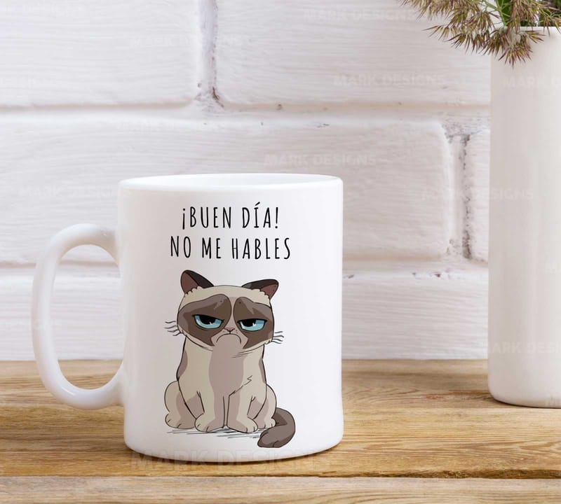 Taza De Ceramica Con Frase No Me Hables