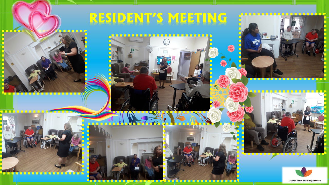 Resident's Meeting @lLOYDPARK NURSING HOME