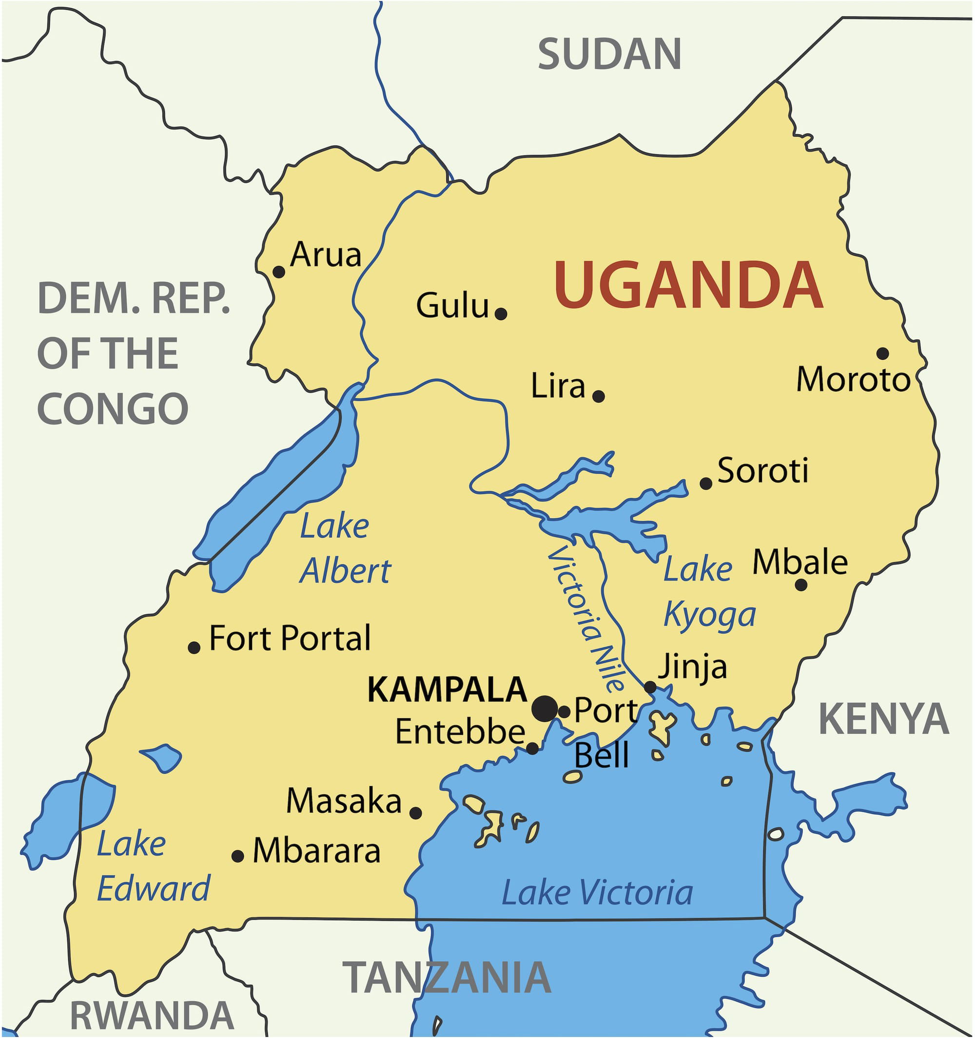 The regions of Uganda