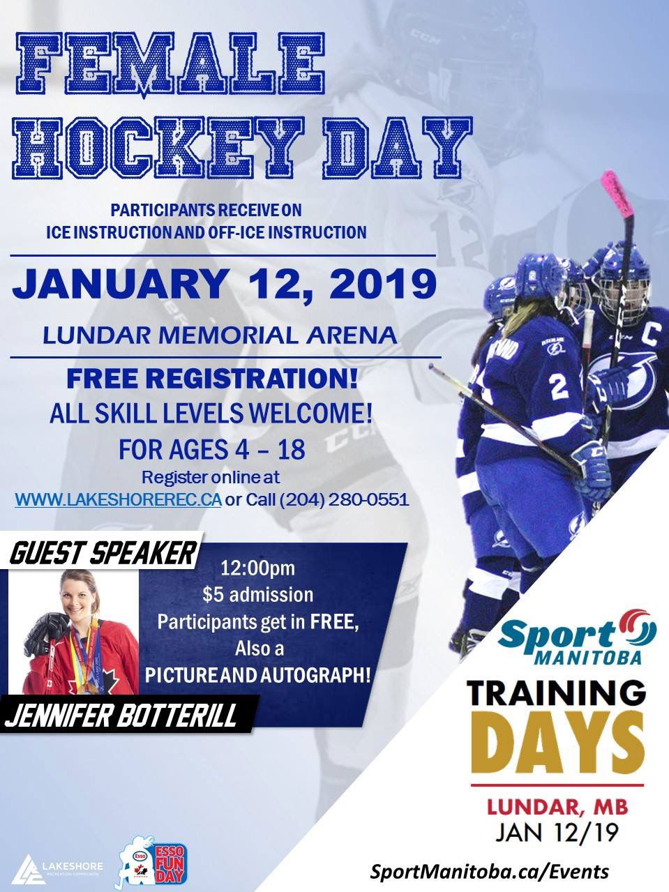 Female Hockey Day is coming to Lundar!