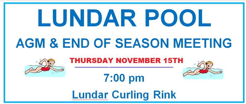 Lundar Pool AGM & End of Season Meeting