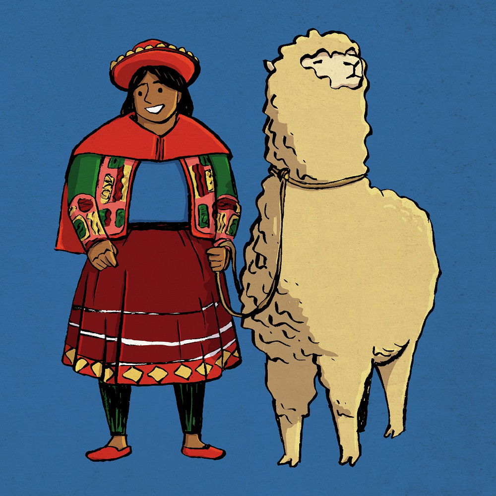 Peruvian Woman with Llama
