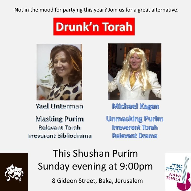 Drunk'n Torah - Purim Night English Event