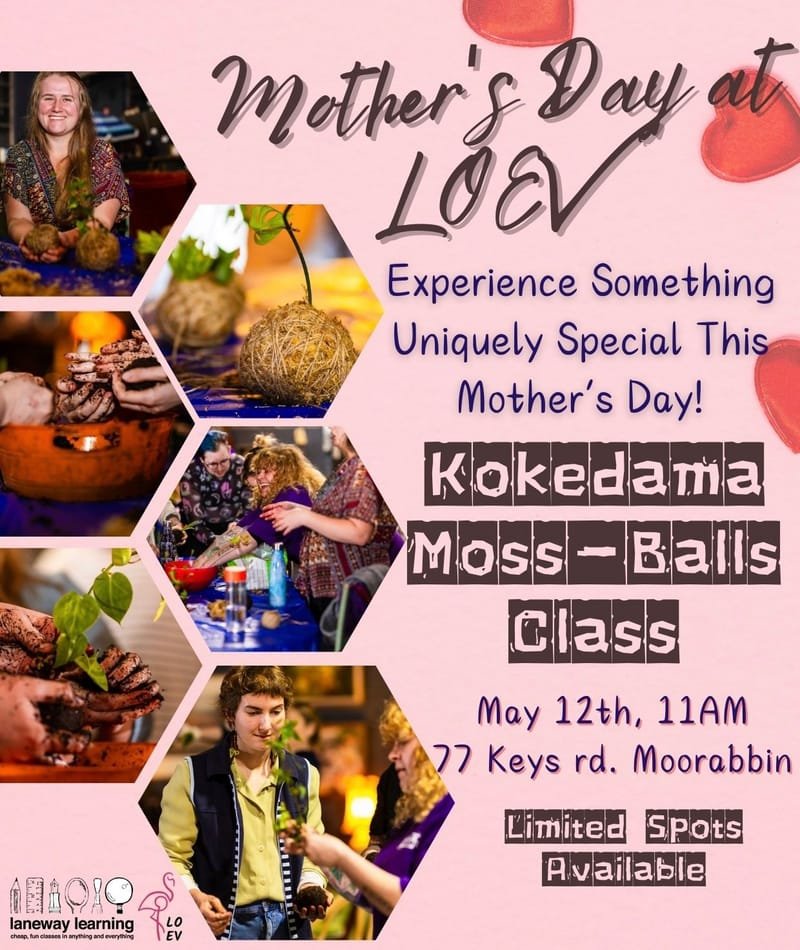 Mother's Day at LOEV- Kokedama Moss Balls Class