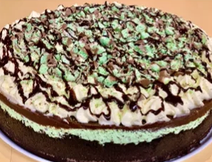 Baked Choc Mint Marshmallow Cheesecake - Medium