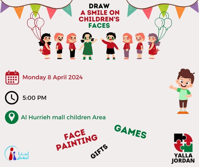 Yalla Join us in drawing a smile on Children's faces