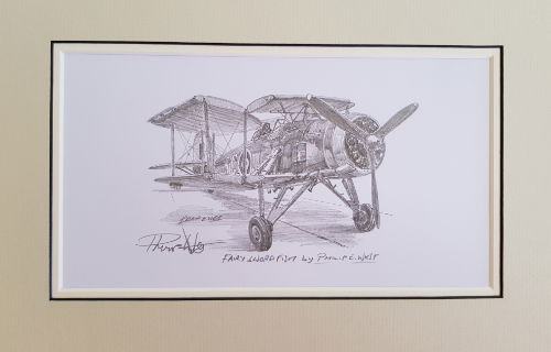 Fairey Swordfish by Philip E West - Original Drawing - CCB Aviation