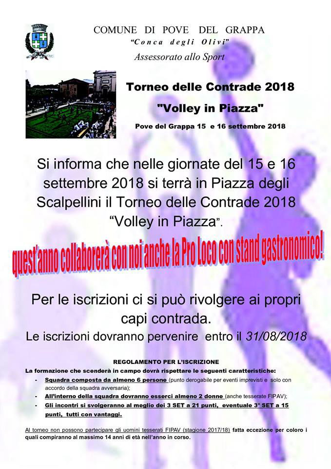 Torneo delle Contrade 2018 " Volley in Piazza "