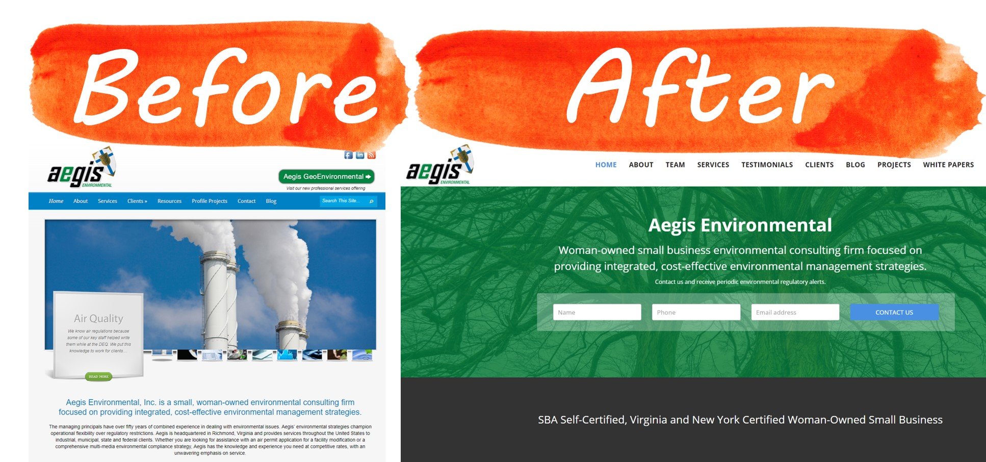 Aegis Environmental Website Announcement
