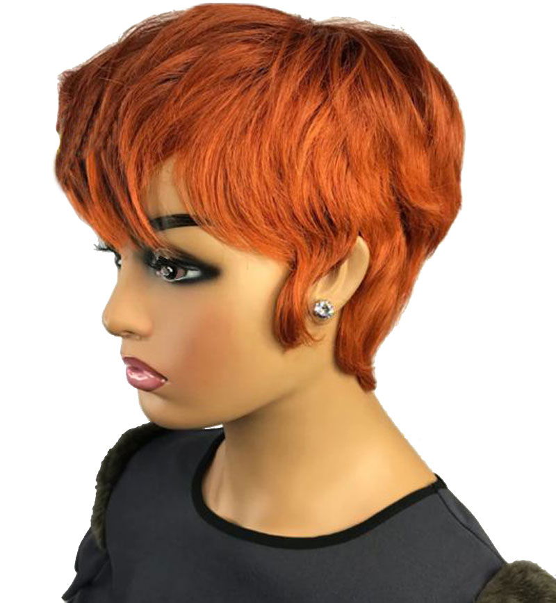 orange pixie wig