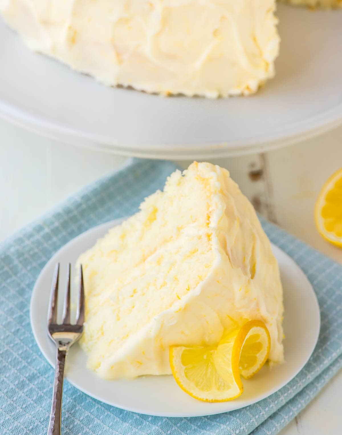 Best Lemon Cake with Lemon Cream Frosting