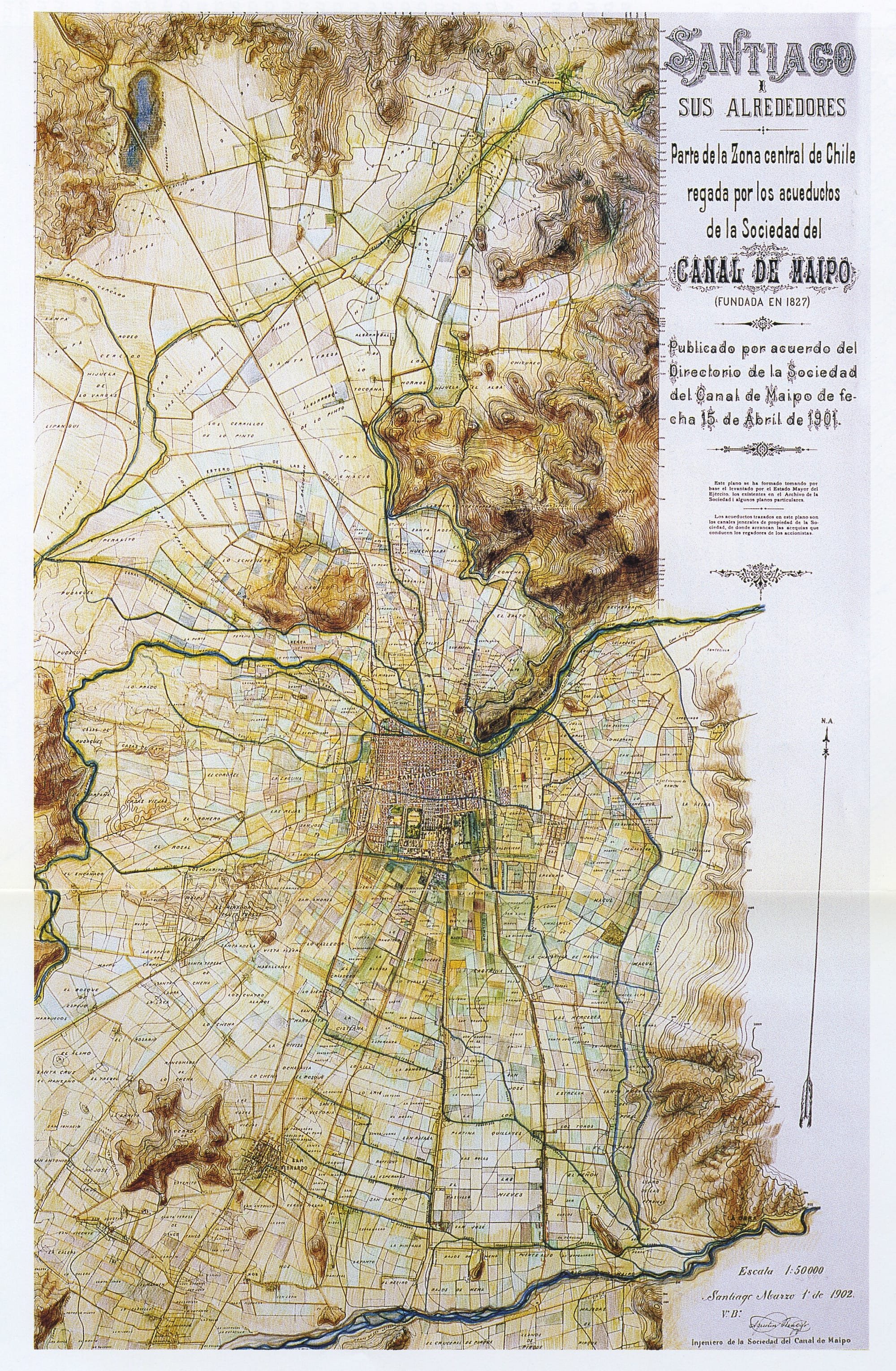 1902 Santiago y sus alrededores