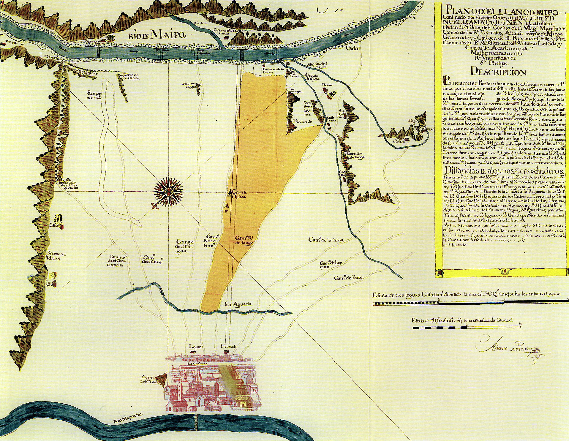 1755 Plano del Llano del Maipo