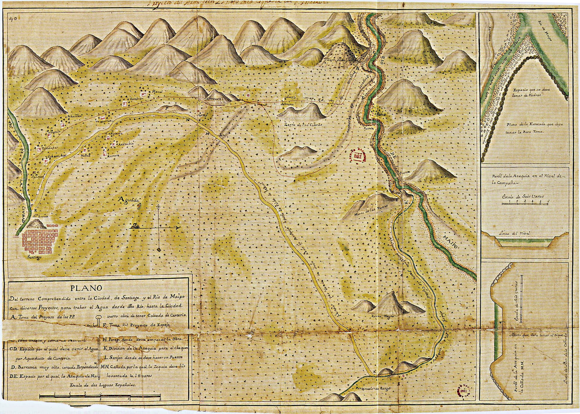 1740 Plano de Santiago