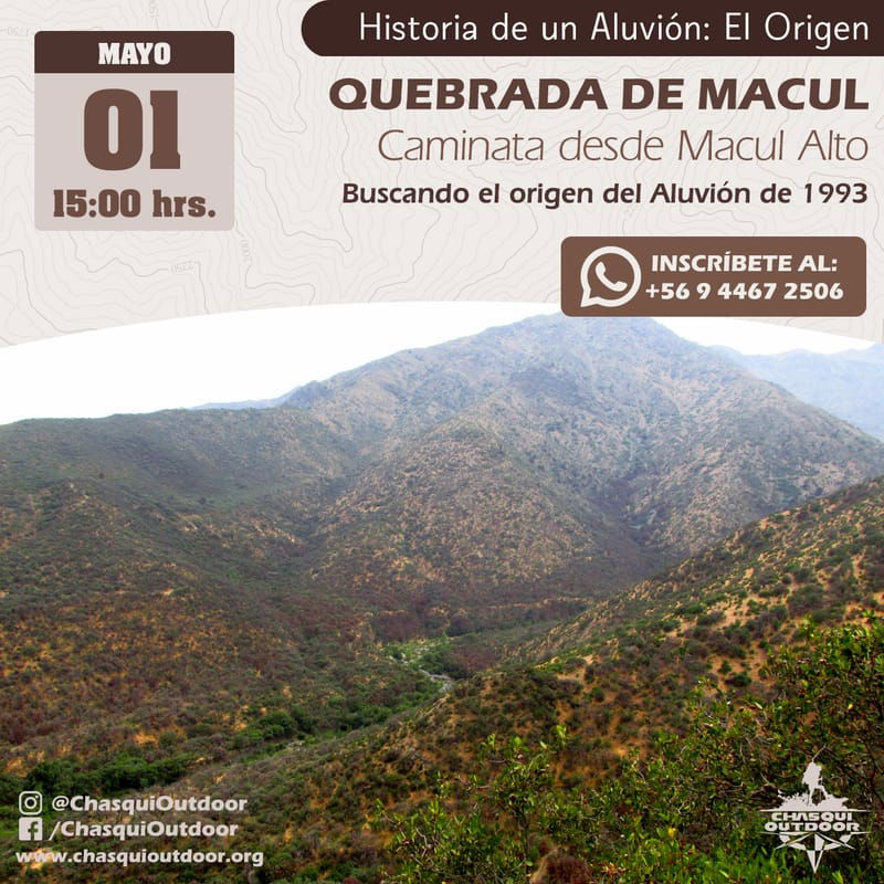 Historia de un Aluvión: El Origen (Quebrada de Macul desde Macul Alto)