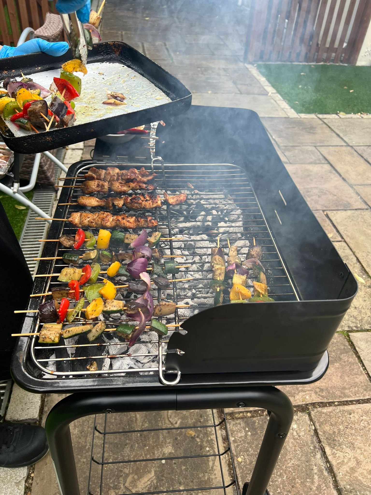 bar b q with vegetable