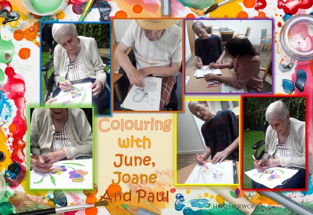Colouring with June,Joane and Paul