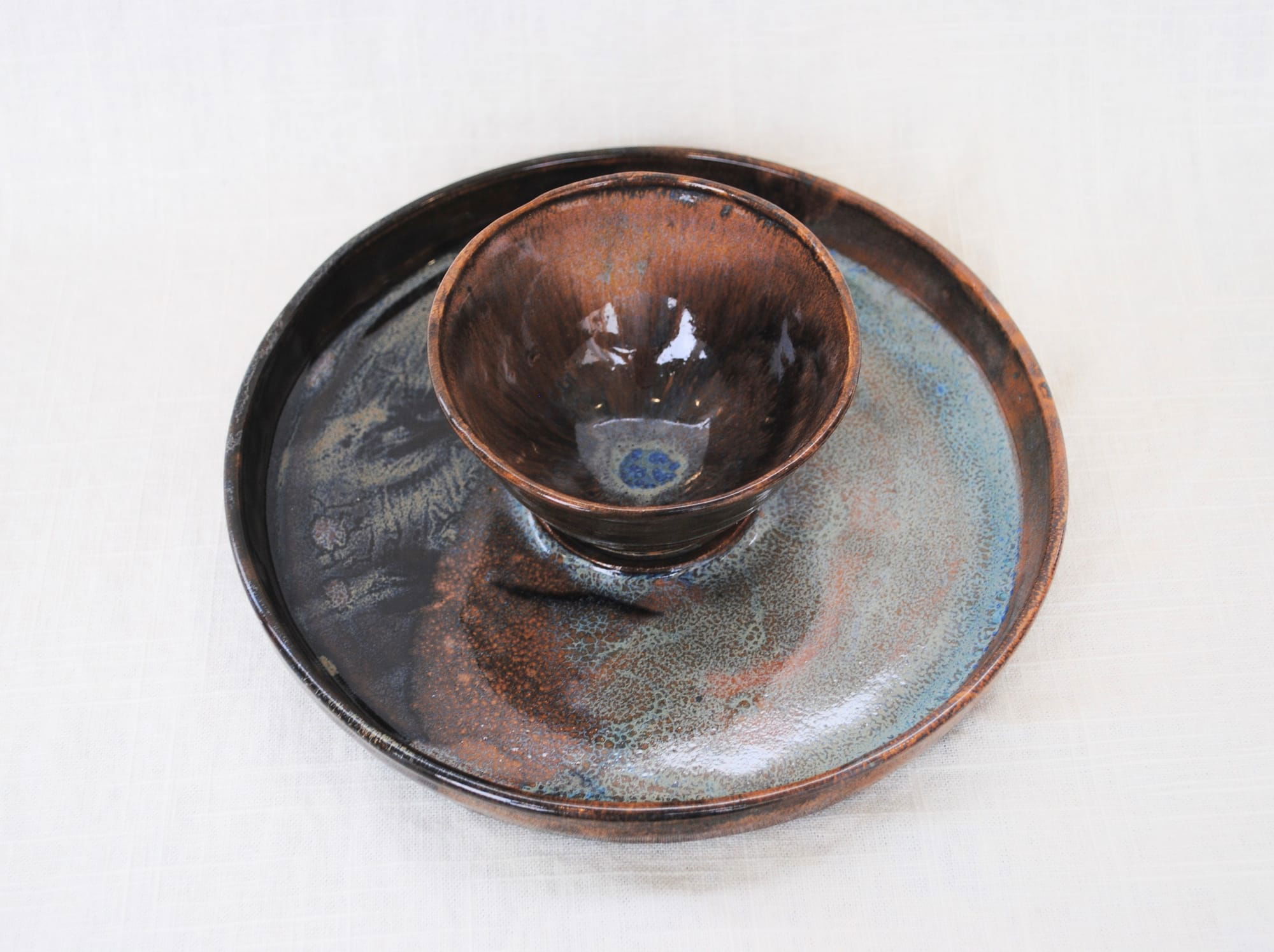 Small Serving Tray with Detachable Bowl